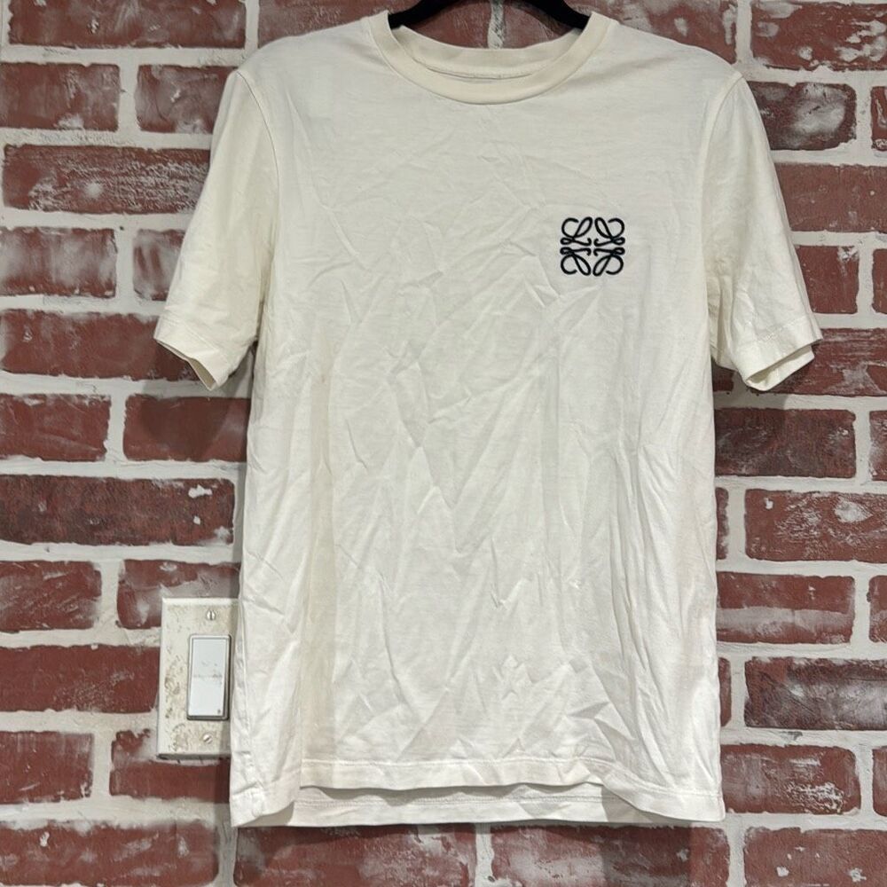 Loewe Cream Short Sleeve Logo T-Shirt